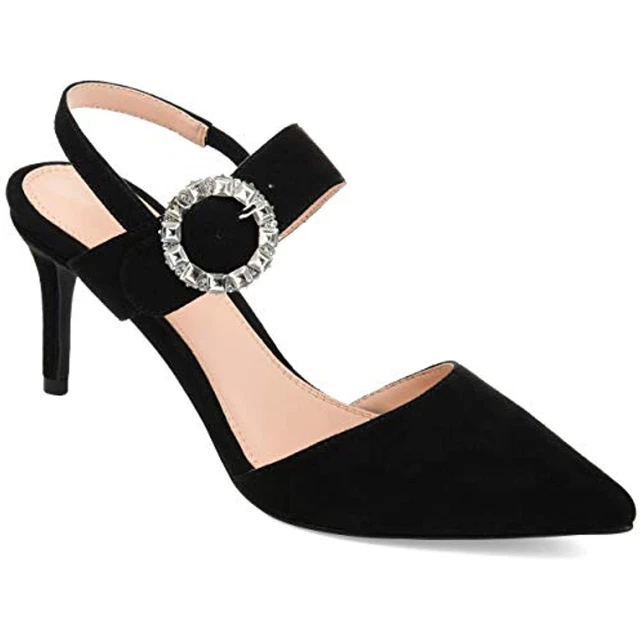Journee Collection Womens Cecelia Pump Black, 7.5 Womens US