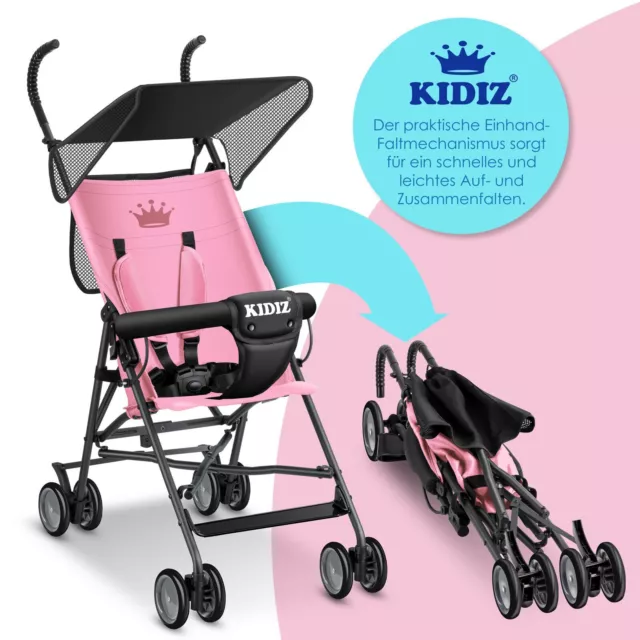 KIDIZ® City-Pro Kinderwagen Kinderbuggy Buggy Reisebuggy klappbar Faltbar 360°