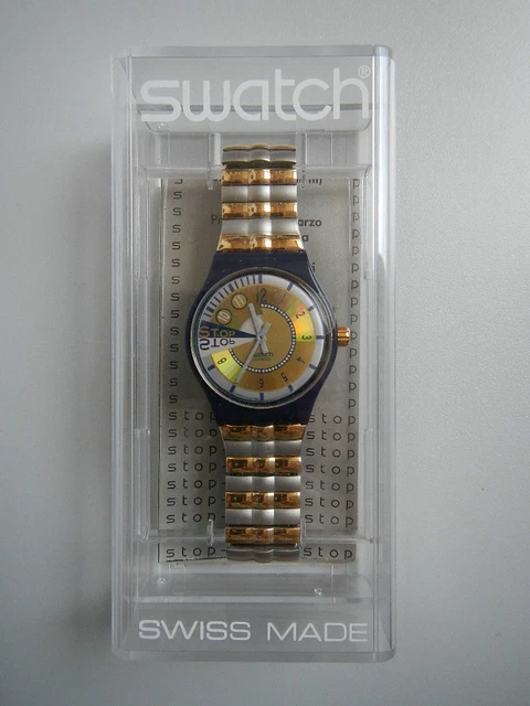 OROLOGIO SWATCH STOP Watch SSN104 Double Run - 1994 nuovo in scatola ...