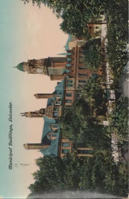 l england leicestershire old postcard english municipal buildings leicester