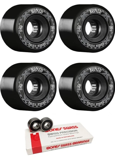 Bones Wheels  ATF Rough Rider Runners Skateboard Wheels - 59mm 80a + bearings