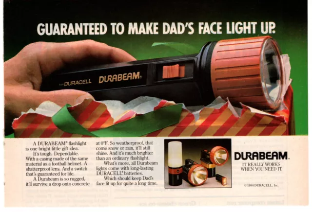 Vintage 1985 Duracell/mallory Durabeam copper Top Flashlight and Camping  Lantern Set, 2 D Cells and 1 6v Batteries Included 