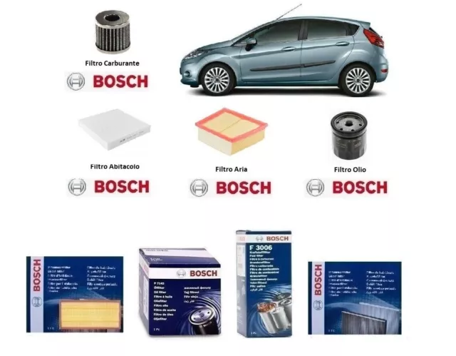 Kit de Filtres Entretien Bosch pour Ford Fiesta VI - B-Max 1.4 LPG 90 HP