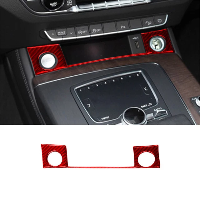 Garniture Autocollant Fibre Carbone Pour Bouton Hayon Jeep Grand Cherokee 2011-2021 - Protection Contre Rayures