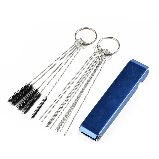 18pcs,Carburetor Carb ATV Motorcycle Small Engine Cleaning Brushes Wire Tool Kit