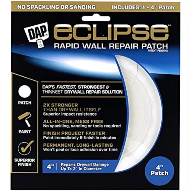 DAP 7079809163 4 pulgadas Parche de reparación rápida de pared Eclipse 09163 - paquete de 6