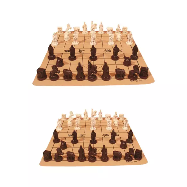 Terracotta chess set, 3D resin chess pieces, entertainment intellectually