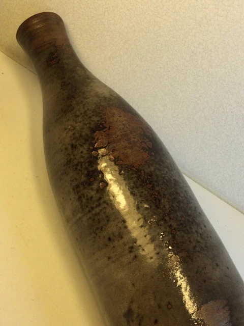 Vase Bouteille De Thierry Chantal Robert, Gres Émaillé. Soliflore. Époque Capron 6