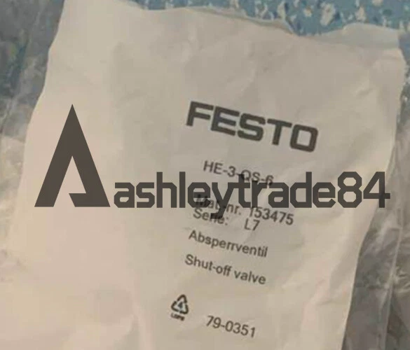 1PC New FESTO HE-3-QS-6 153475 globe valve