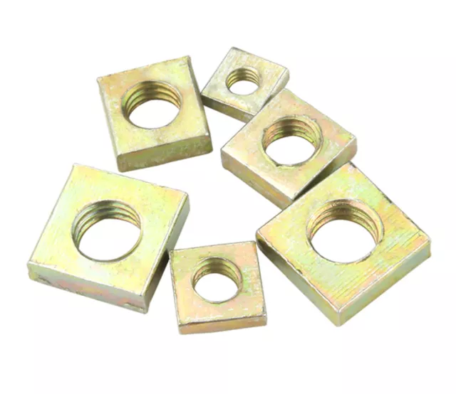 M3 M4 M5 M6 Galvanized Steel Color-zinc Square Thin Nuts