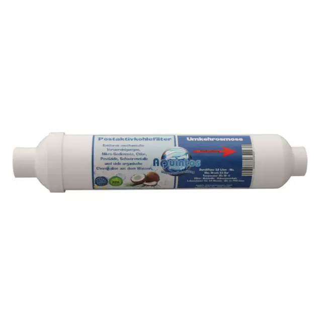 Osmose Wasserfilter Aktivkohle Inline Kartusche Vitaflow Postaktivkohlefilter