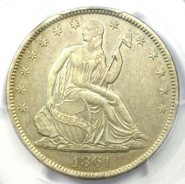 1861-O CSA Obverse Seated Liberty Half Dollar 50C FS-401 - PCGS XF Details (EF)!