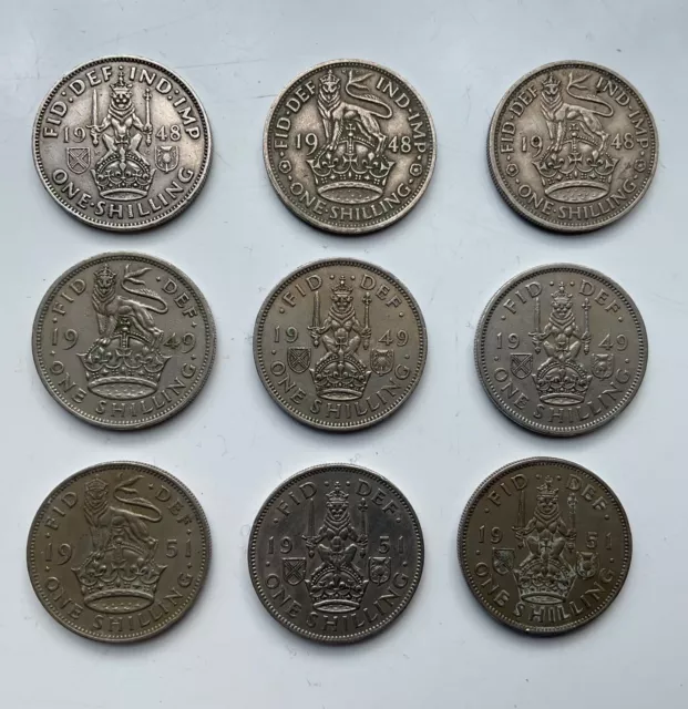 British one shilling coins