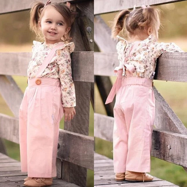 Abiti floreali a maniche lunghe top pantaloni cinturini abiti pantaloni