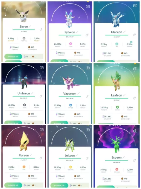 ALL 8 Eevee Evolutions 6IV 💥 Spotlight Raid Event💥Shiny Pokemon Scarlet  Violet