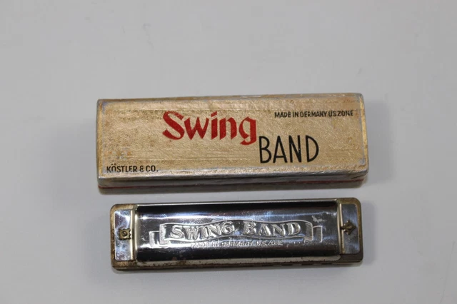 SWING BAND KOSTLER Harmonica in box made in Germany US Zone Key of