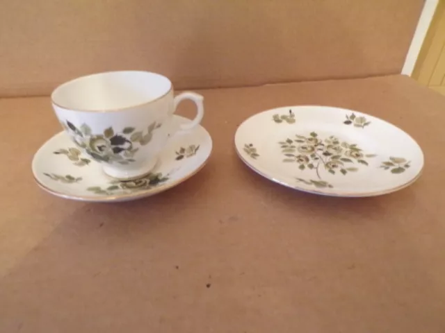 Vintage Crown Staffordshire bone china Trio - Cup, Saucer & Tea plate