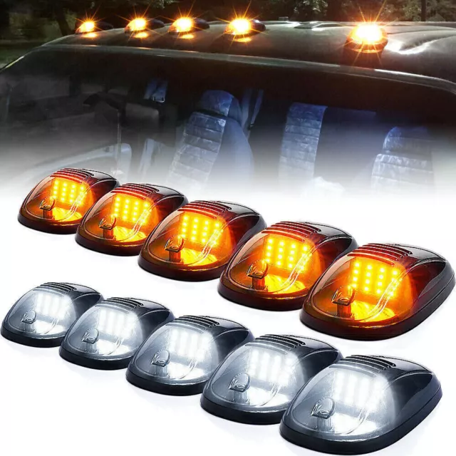 5x LED Smoked Lens For Dodge RAM 1500 2500 3500 Rooftop Cab Running Lights 6000K