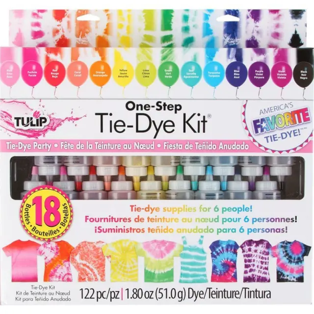 Tulip One Step Tie-Dye Kit - Party Set of 18 Colours / 36 Projects