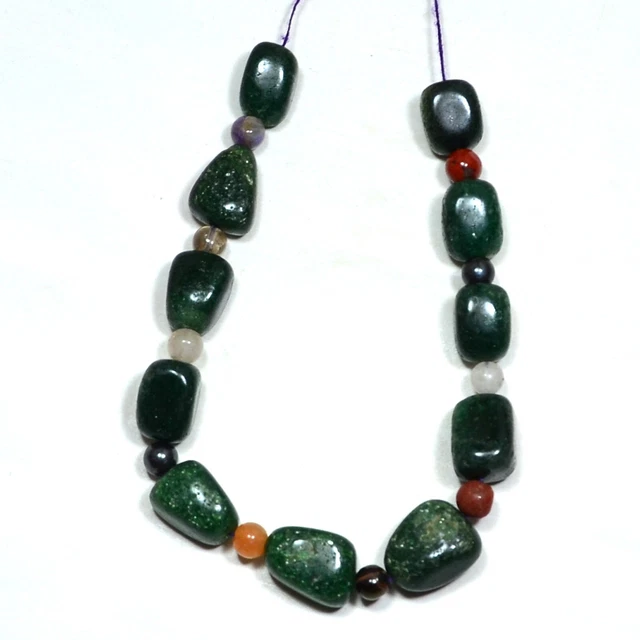 193.00 Ct Natural Aventurine tumble & mixstone ball Gemstone beads 9 inch Line