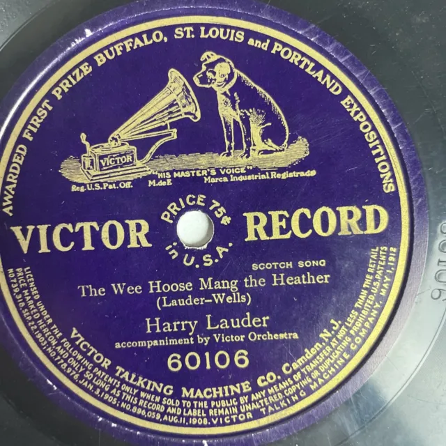 10" 78 RPM-Harry Lauder-The Wee Hoose Mang the Heather/Victor 60106