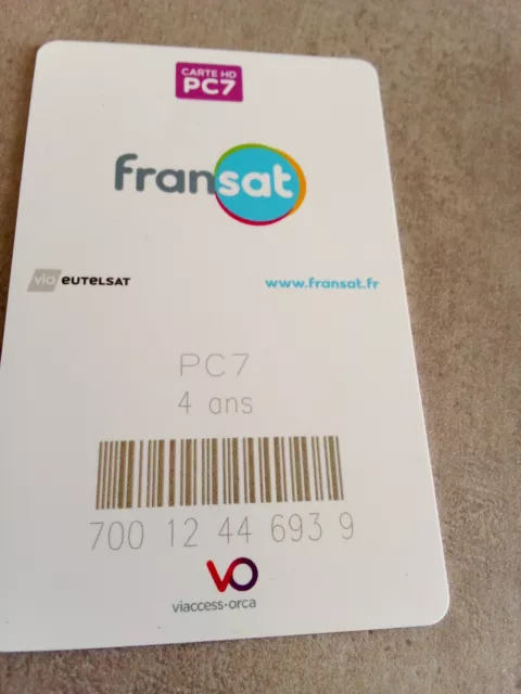 Carte Fransat Hd Pc7 4 Ans Neuve