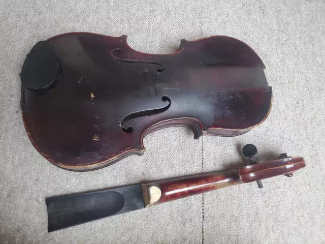 old 4/4 Violin violon, 1part back LOOSE NECK!