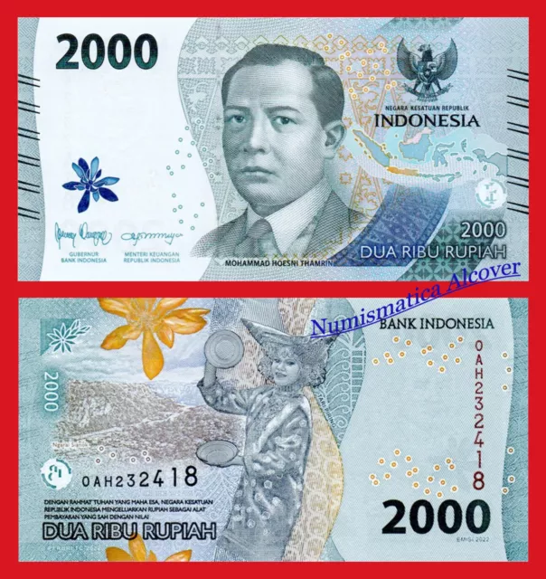 INDONESIA 2000 Rupiah rupias 2022 Pick NEW SC / UNC