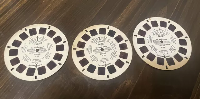 1977 GAF View-Master - Marvel Thor Wrath Of Odin 3 Reel Set Rare Vintage