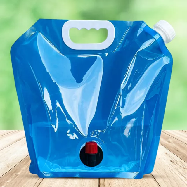 Camping Folding Water Bag No Leakage Water Container with Faucet Pouch (10L)