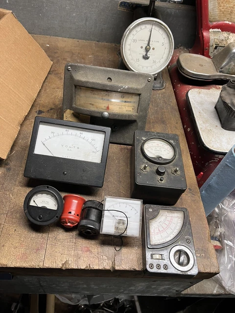 Vintage Weston West Instruments Allied Electric Volt Gage Gauge Temp Set Test