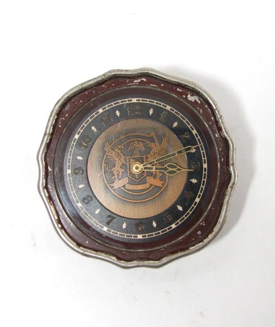 RARE ANTIQUE CAR Clock Gardner Griffin Logo Rim Wind Rim Set Brass $650