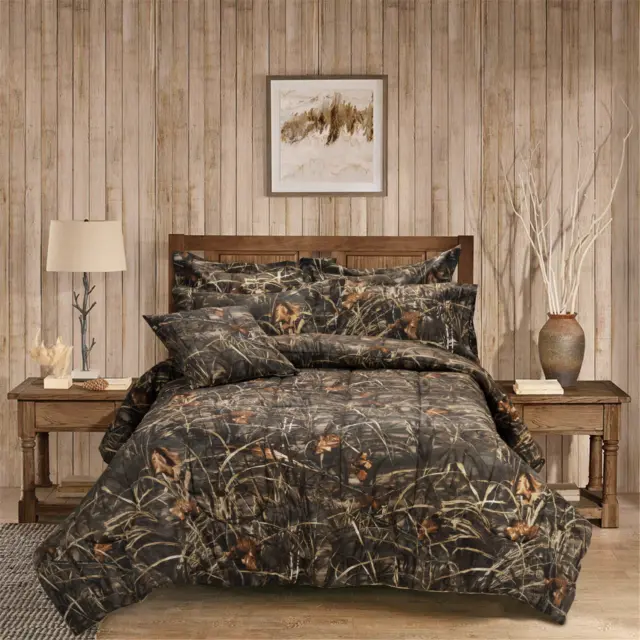 Realtree Max 4 Comforter Set 3 Piece Rustic Hunting Bedding Full King Queen Twin