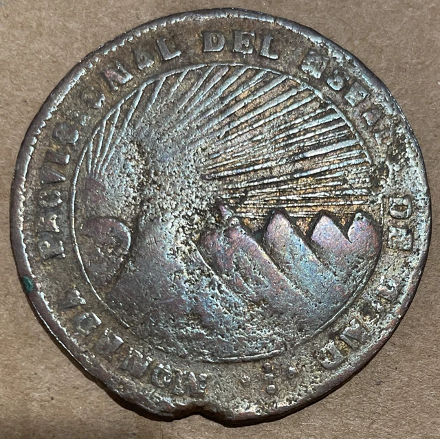 1857 T FL Honduras Copper-Lead 8 Reales KM# 21a