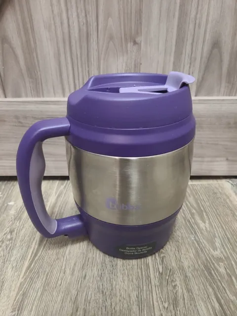 Bubba Keg 52oz Purple Travel Mug Classic Handle Bottle Opener  Flip Lid Hot Cold