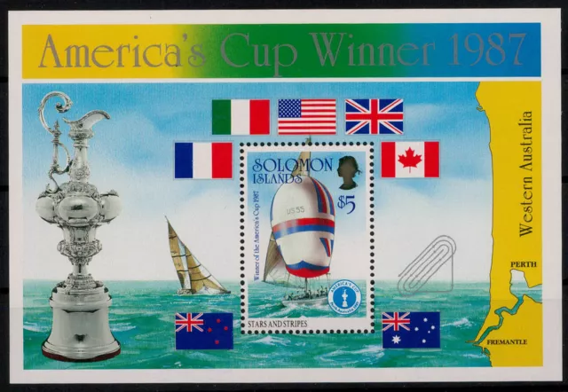 Salomoninseln; 5 $  America 's Cup 1987 **  (15,-)