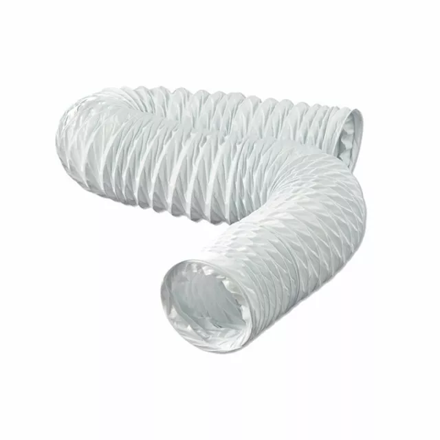 FD450E 4" x 50 ft. Vinyl Flexible White Fan Vent Duct Dundas Jafine