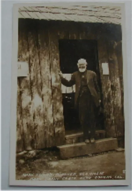 Mark Twain s Partner W. R. Gillis at Mark Twain s Cabin, Sonora, Ca.-Photo/RPPC