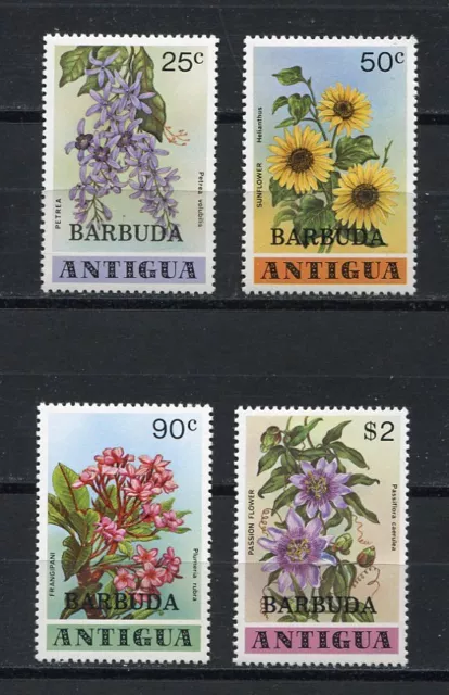 27572) BARBUDA 1978 MNH** Nuovi** Flowers 4v