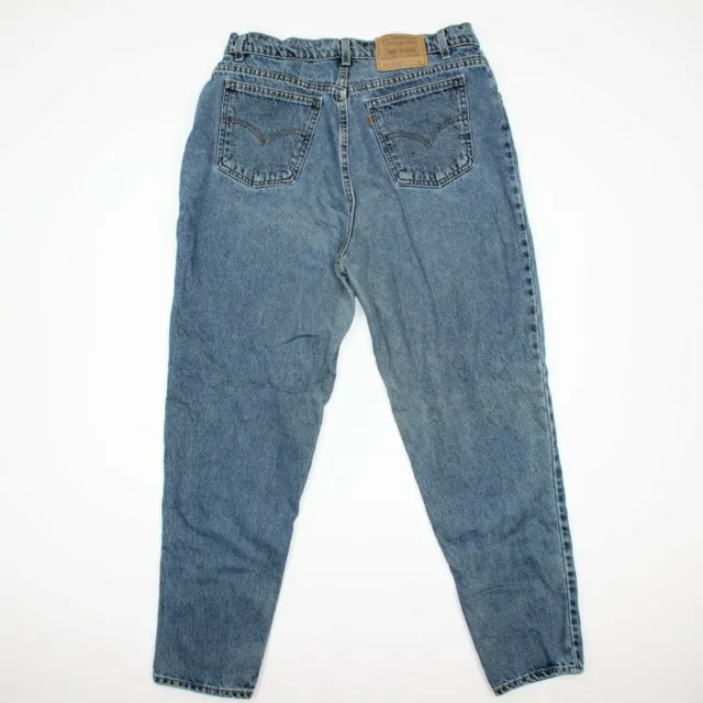 Levi's 9922 Jeans Women's Sz 16 Med Tapered Leg Tapered Fit Orange Tab Blue Mom