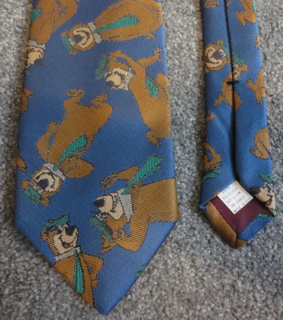 Vintage Yogi Bear Ralph Marlin Necktie~Made in USA~Cartoon Character Tie