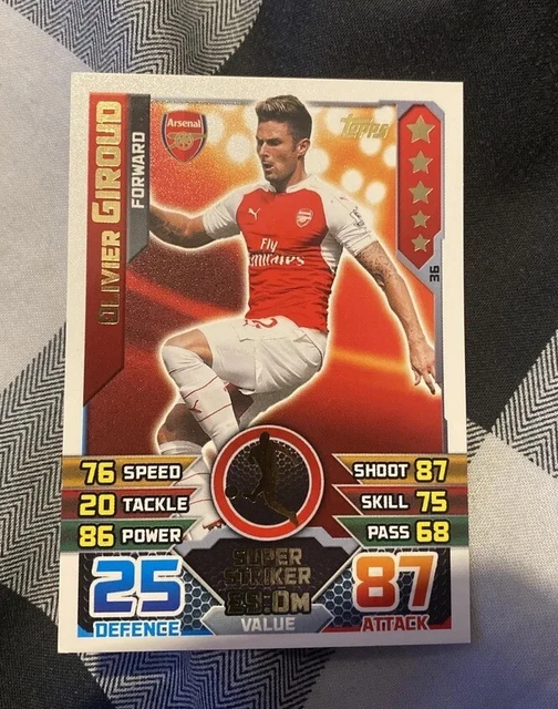 Match Attax 2015 2016 15/16 Olivier Giroud Arsenal Super Striker