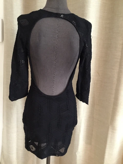 SUPERBE ROBE DENTELLE Noir Dos Ouvert Mod le Santana Bash 34 Tbe