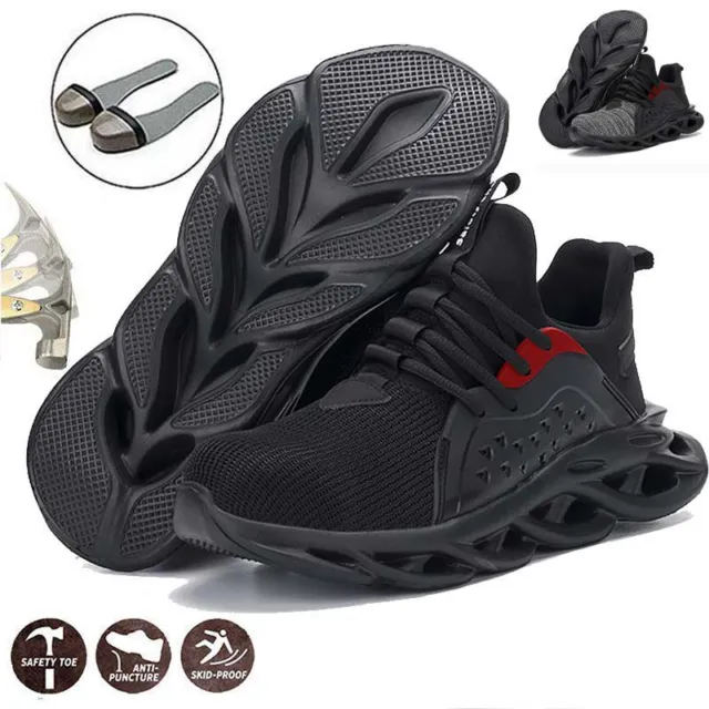 Mens Shoes Safety Lightweight Sports Trainers Women Work Steel Boots Cap Toe