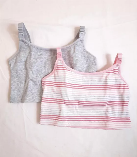 MOTHERCARE Maternity Nursing Vests Strappy Cami Summer Grey White