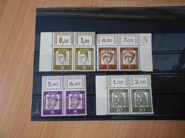 Berlin 1961 Bedeutende Deutsche 199-202 waag Paare mit W OR in postfrisch (O93)