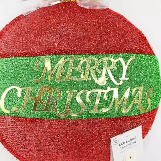 Northlight LED Lighted Merry Christmas Ornament Hanging Wall Decoration MSRP $10 2