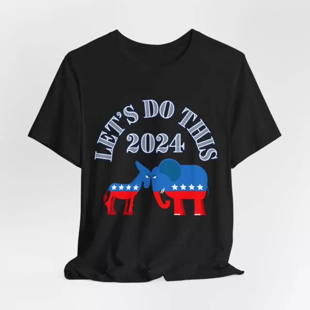 DEMOCRAT DONKEY AND Republican Elephant Voter T-Shirt $22.99 - PicClick