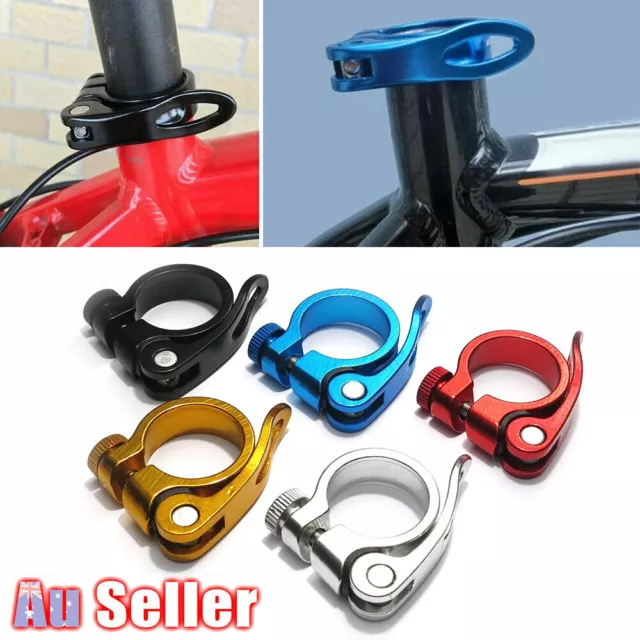MTB Mountain Bike Cycling Bicycle Quick Release Seat Post Clamp Bolt Fix Access