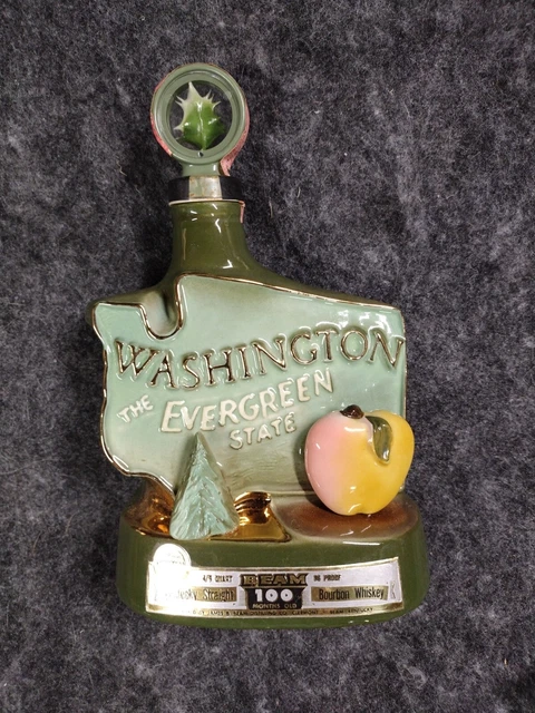 Jim Beam Washington Evergreen State Whiskey Decanter 1974 Empty